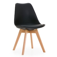 Scaun bucatarie Moris Tulip, in Stil Scandinav, negru