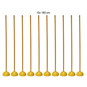 Set Neumann compus din 10 bare de antrenament 1.6 m si 10 suporti multi-obstacol Set Neumann compus din 10 bare de antrenament 1.6 m si 10 suporti multi-obstacol