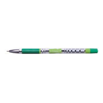 Pix cu gel Q-CONNECT Slick Needle Point, corp transparent cu grip, scriere de 0.3 mm, verde Pix cu gel Q-CONNECT Slick Needle Point, corp transparent cu grip, scriere de 0.3 mm, verde