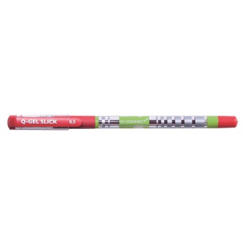 Pix cu gel Q-CONNECT Slick Needle Point, corp transparent cu grip, scriere de 0.3 mm, rosu Pix cu gel Q-CONNECT Slick Needle Point, corp transparent cu grip, scriere de 0.3 mm, rosu
