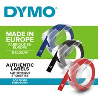 Etichete plastic embosabile DYMO Omega, 9mmx3m, asortat, 3buc/set, S0847750