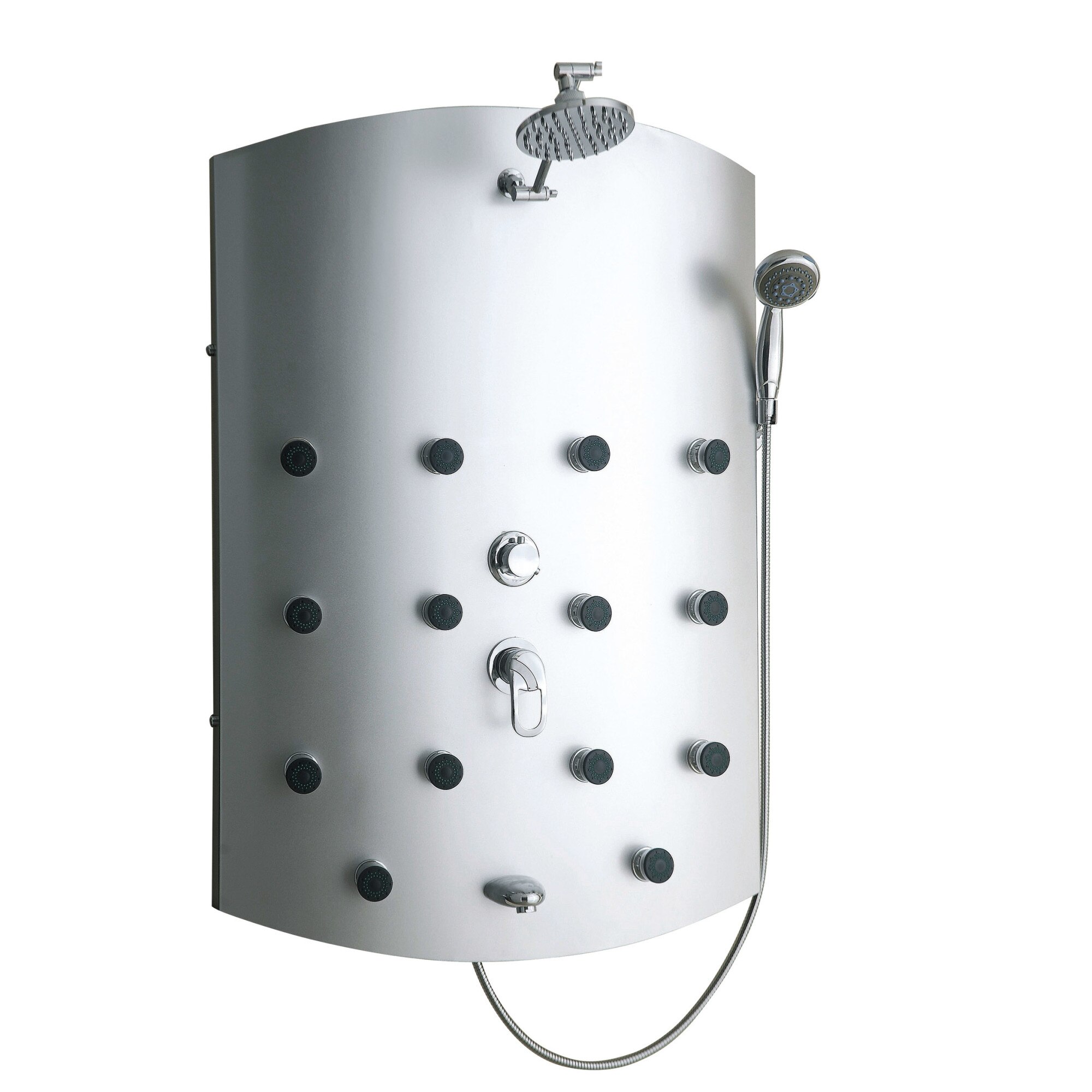 Panel dus multifunctional , CROWN aluminiu satinat , 115 x 80