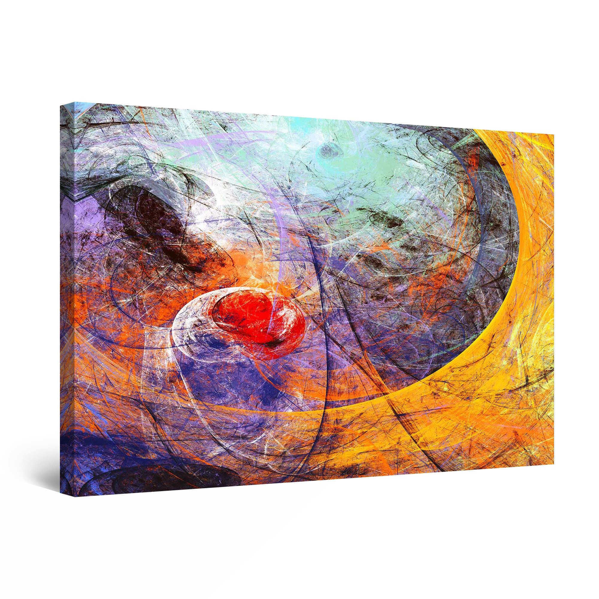 Tablou DualView Startonight Cercuri abstracte, luminos in intuneric, 30 cm x 20 cm