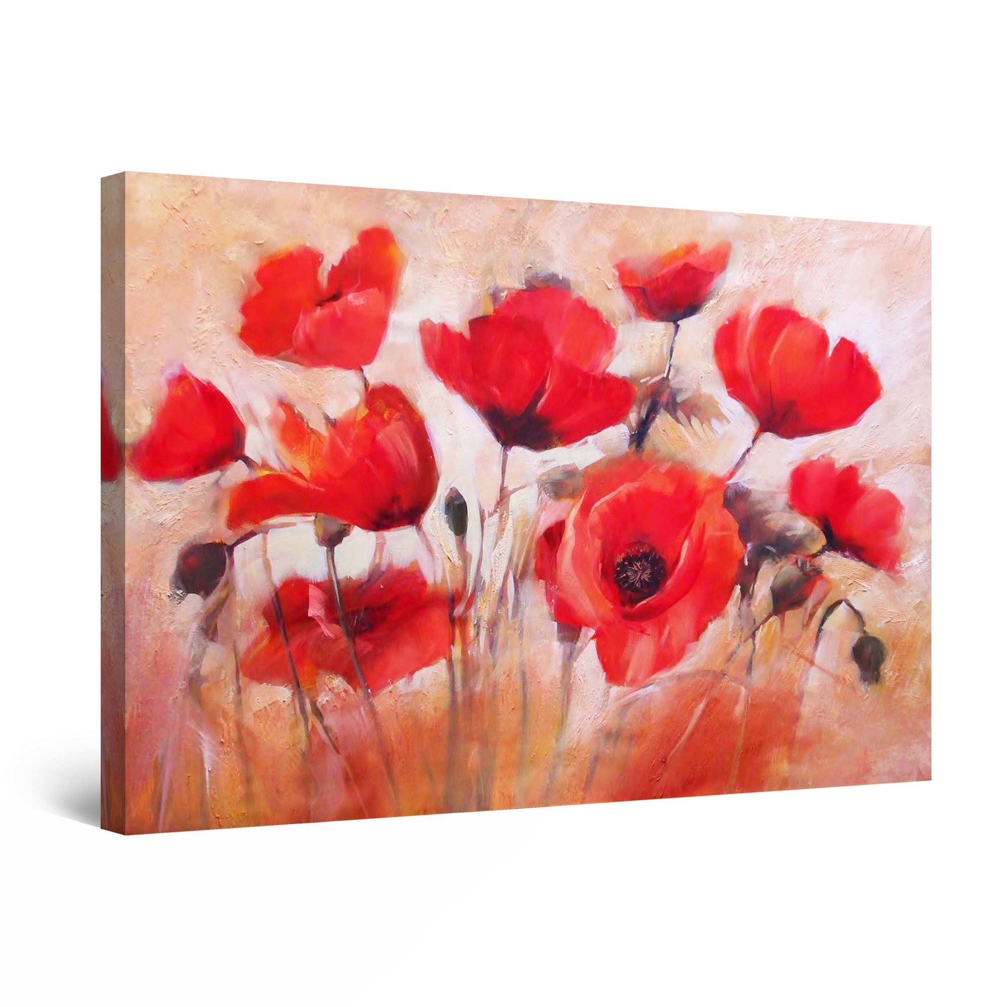 Tablou DualView Startonight Flori de vara, maci, luminos in intuneric, 90 cm x 60 cm