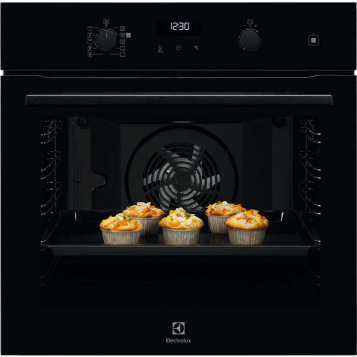 Cuptor incorporabil Electrolux EOD6P71Z, Electric, 72 l, Autocuratare pirolitica, SteamBake, Timer electronic, Grill, Clasa A+, Negru