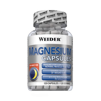 Capsule magneziu 375 mg, Magnesium Caps, 120 capsule, Weider Capsule magneziu 375 mg, Magnesium Caps, 120 capsule, Weider