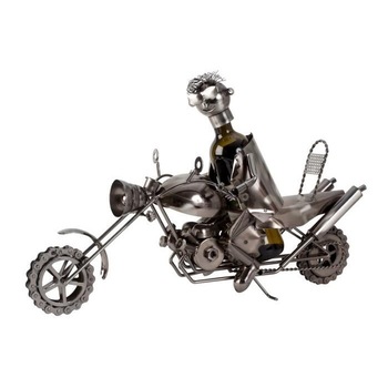 Suport pentru sticla vin model motociclist H41cm L 61cm Suport pentru sticla vin model motociclist H41cm L 61cm