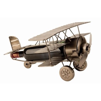 Suport pentru Sticla Vin, model Avion Vintage, H20cm Latime 38 cm Suport pentru Sticla Vin, model Avion Vintage, H20cm Latime 38 cm