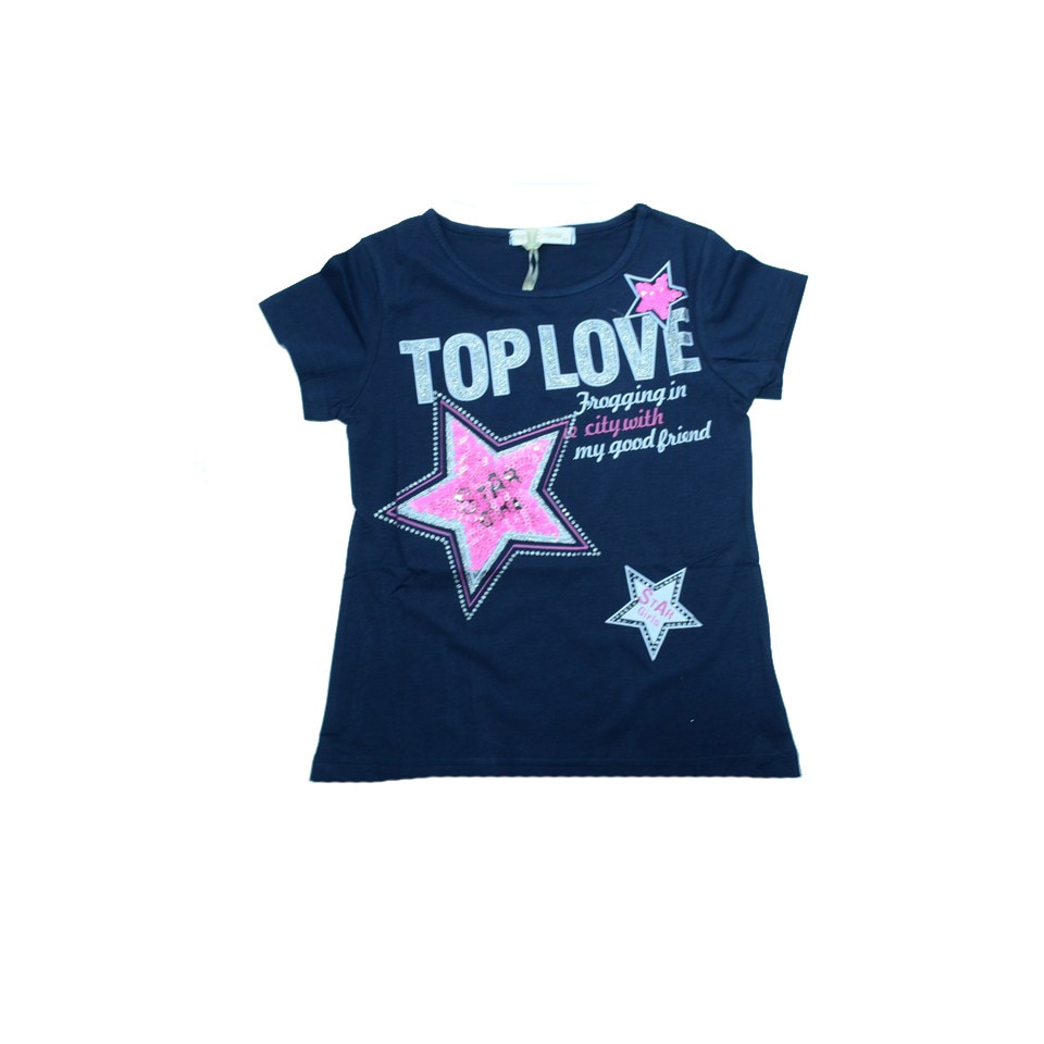 Tricou cu maneca scurta fetite Happy House FOFO-064B, Multicolor