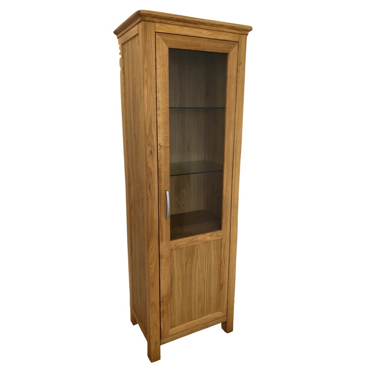 Mobilier living, Vitrina 1 Usa Harmony, CESIMEX, 685x465x2000, Lemn masiv, Stejar