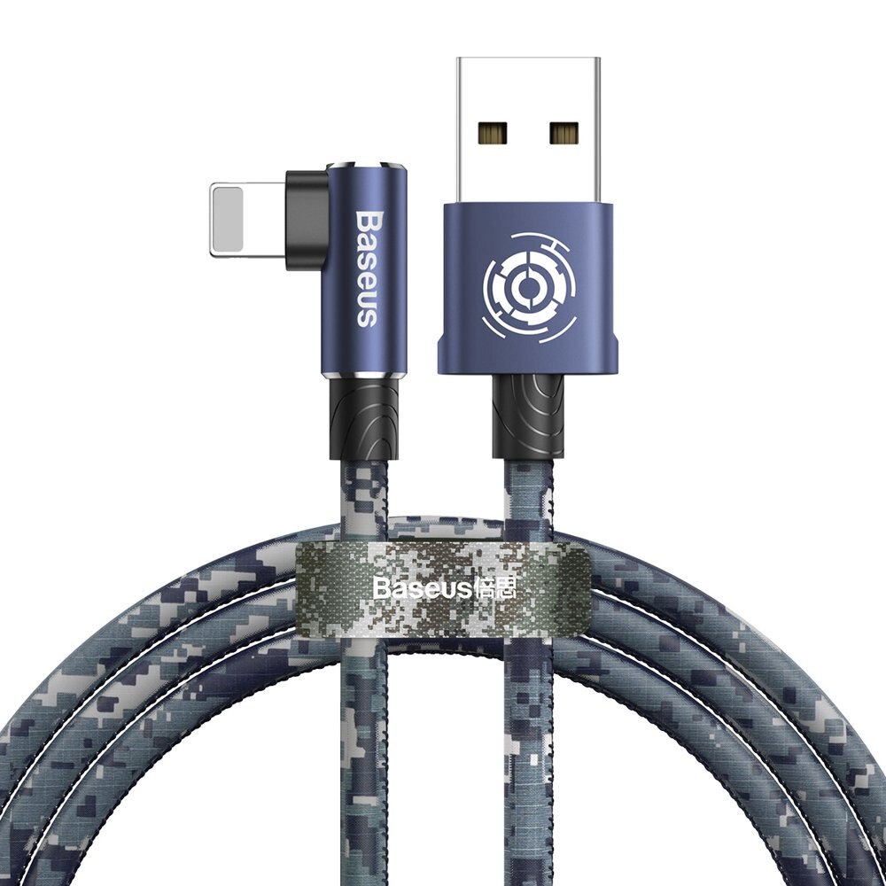 Cablu de date si incarcare , Baseus Camouflage , Tip Usb / Lightning 1.5A , 2M , albastru