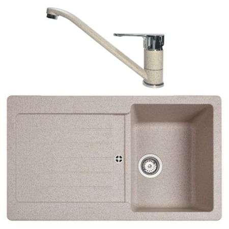 Pachet Chiuveta Bucatarie TEKA Lugo 45B TG 1B 1D+baterie MF2 Granit Sandbeige