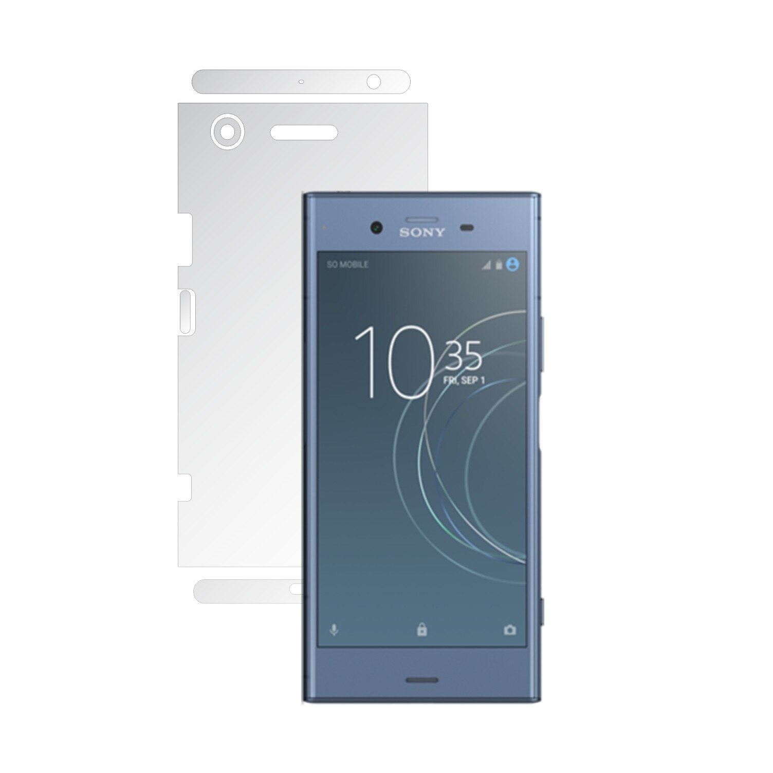 Folie Protectie Spate Invisible Skinz HD pentru Sony Xperia XZ1 - Folie Siliconica Ultra-Clear cu taiere 360 Cut pentru Carcasa Spate si Laterale, Skin Adeziv Transparent, Edge to Edge Full Case Cover