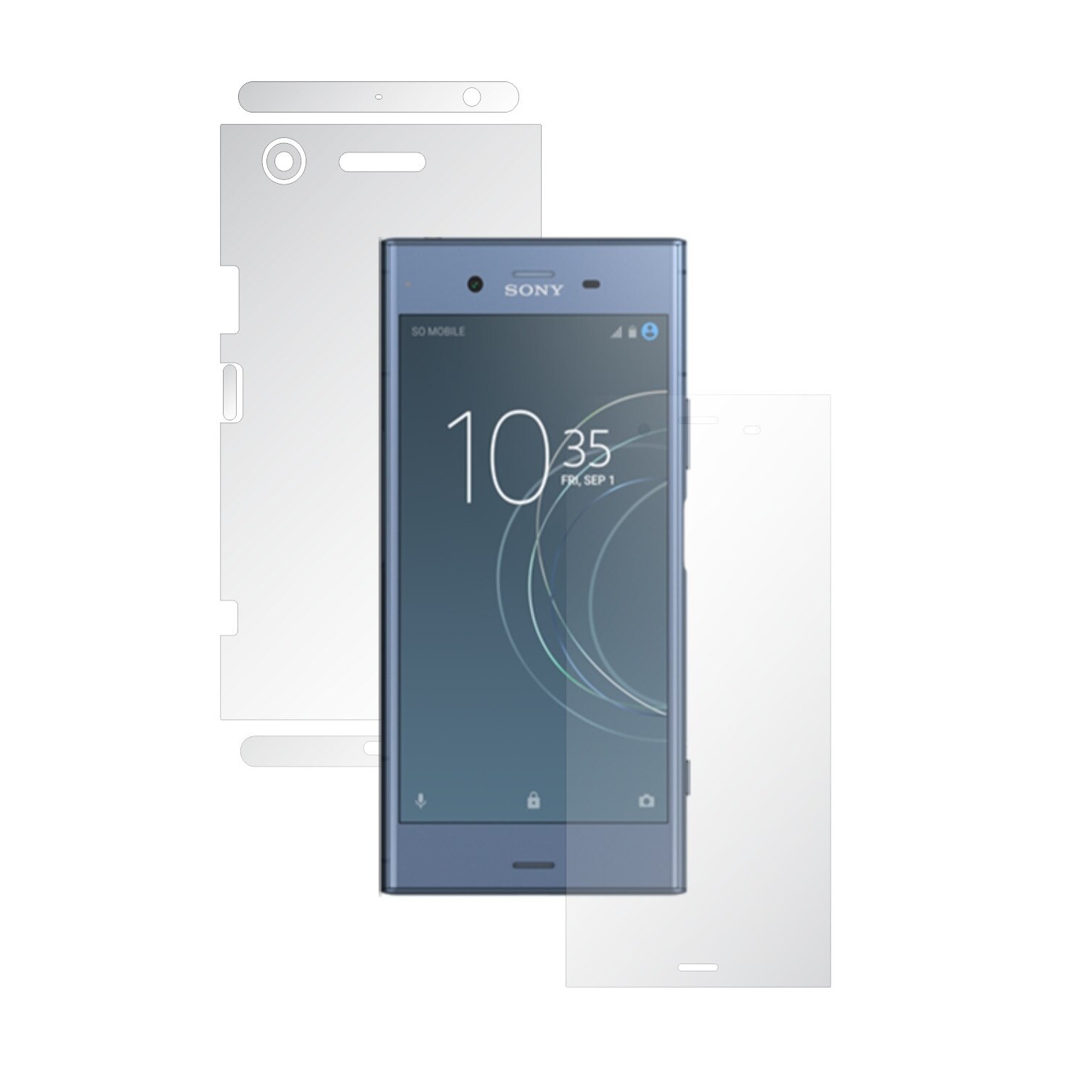 Folie Full Body Invisible Skinz UHD AutoRegeneranta pentru Sony Xperia XZ1 - Folie Protectie Siliconica Ultra-Clear cu taiere 360 Cut pentru Ecran, Carcasa Spate si Laterale, Skin Adeziv Transparent, Edge to Edge Cover