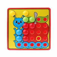 Joc creativ mozaic Genius Art, 24 cartonase, 50 de butoni