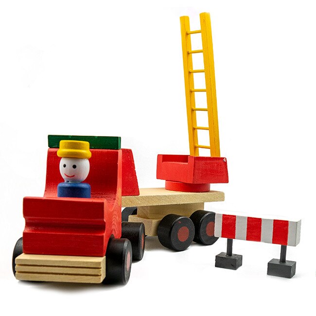 Set joaca Statie pompieri din lemn