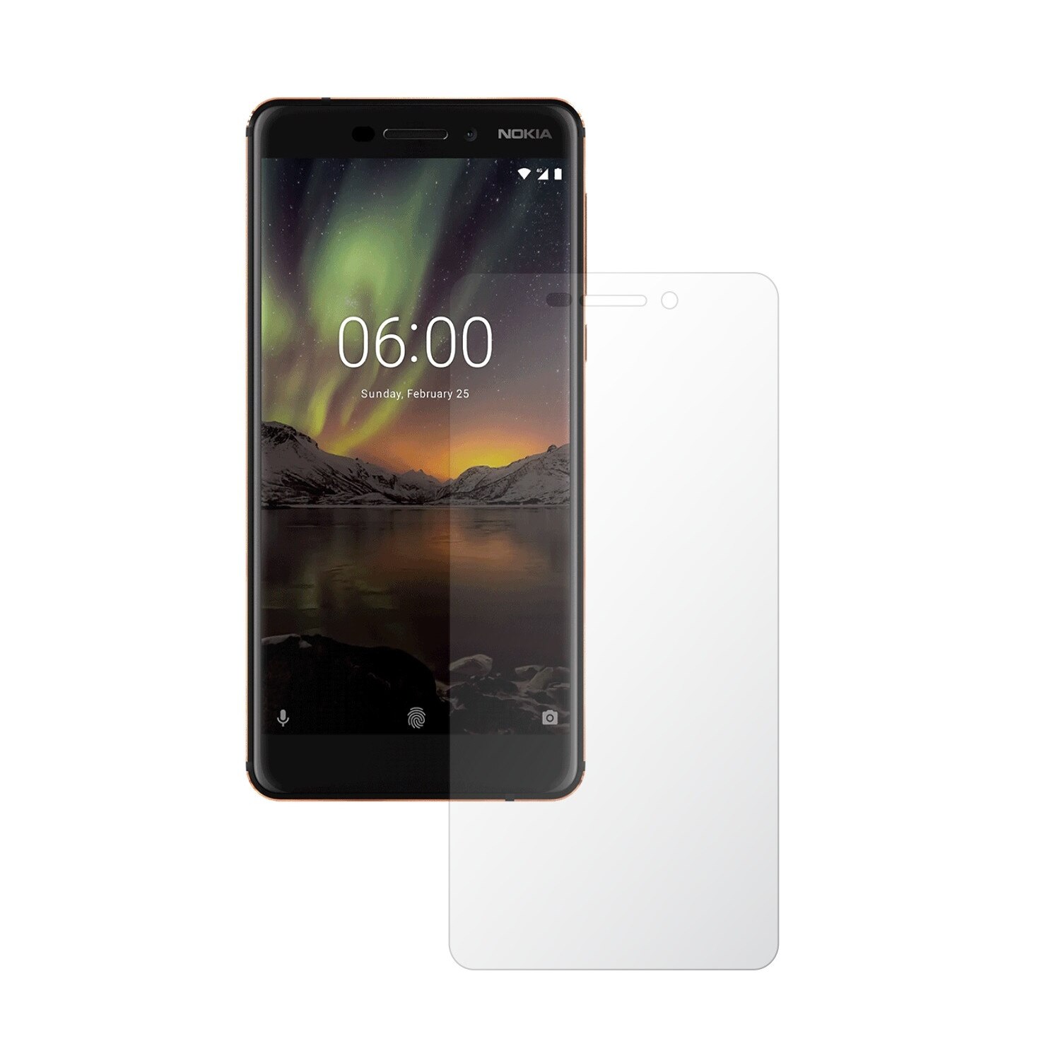 Set 2X Folie Protectie Ecran Invisible Skinz HD pentru Nokia 6.1 - Folie Siliconica Ultra-Clear cu Acoperire Totala, Edge to Edge Full Display Cover, Adeziva si Foarte Flexibila
