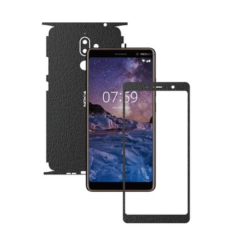 Folie Protectie Carbon Skinz pentru Nokia 7 + Plus - Piele Neagra 360 Cut, Skin Adeziv Full Body Cover pentru Rama Ecran, Carcasa Spate si Laterale Folie Protectie Carbon Skinz pentru Nokia 7 + Plus - Piele Neagra 360 Cut, Skin Adeziv Full Body Cover pentru Rama Ecran, Carcasa Spate si Laterale