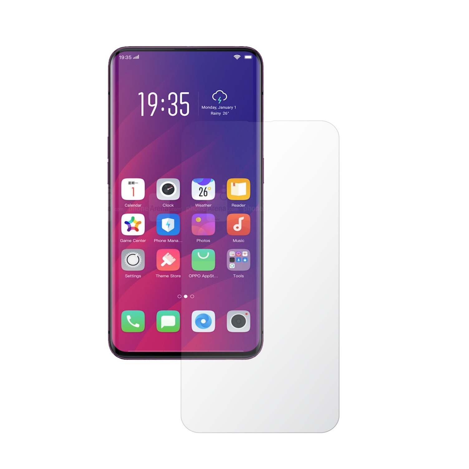 Set 2X Folie Protectie Ecran Invisible Skinz HD pentru Oppo Find X - Folie Siliconica Ultra-Clear cu Acoperire Totala, Edge to Edge Full Display Cover, Adeziva si Foarte Flexibila