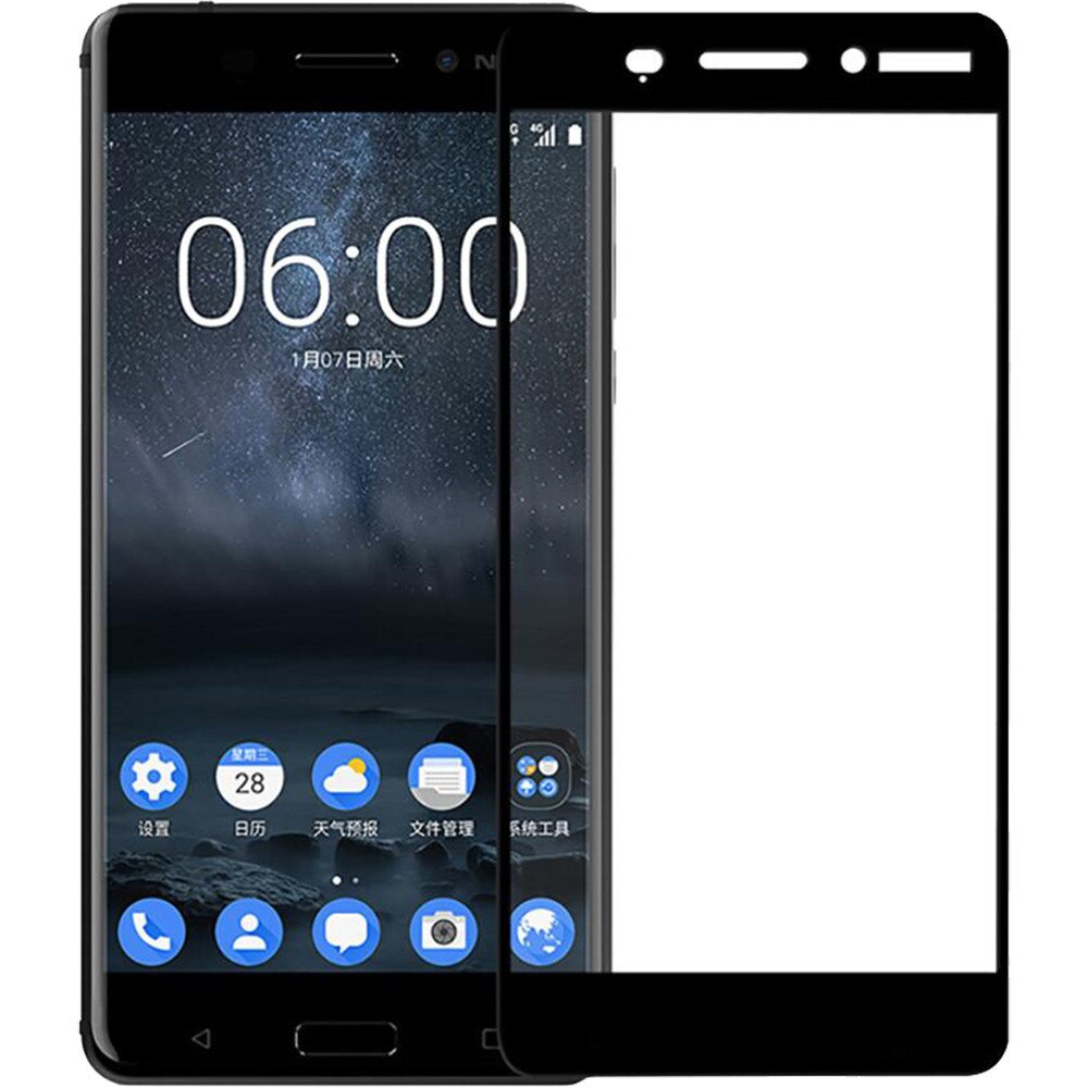 Folie de Sticla Securizata Full Body 2.5D Zmeurino pentru Nokia 6.1, Negru