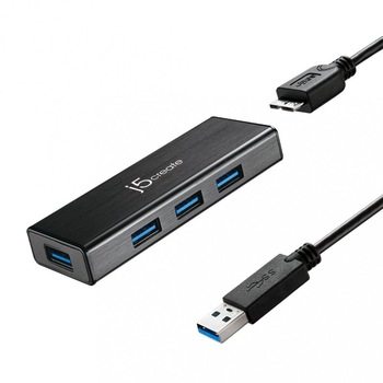 Hub cu 4 porturi J5 Create JUH340 USB 3.0, 1:4, Negru Hub cu 4 porturi J5 Create JUH340 USB 3.0, 1:4, Negru