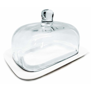 Untiera portelan cu capac din sticla-vin boquet-FIH412 Untiera portelan cu capac din sticla-vin boquet-FIH412