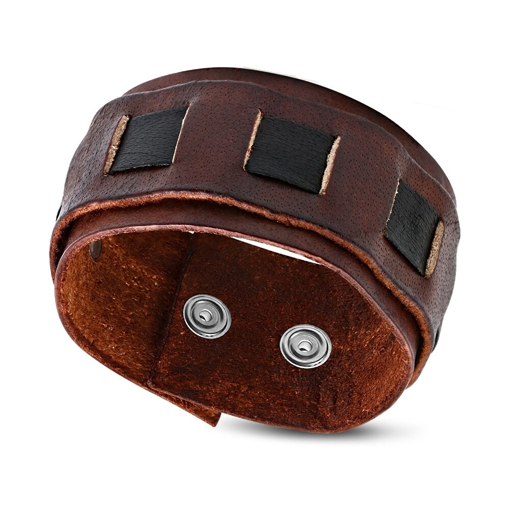 Bratara eleganta din piele naturala cu valuri