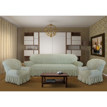 Set huse 321, pentru canapele 3 locuri o canapea de 2 locuri si un fotoliu, jacquard cu model , bej natur cu insertii gri Set huse 321, pentru canapele 3 locuri o canapea de 2 locuri si un fotoliu, jacquard cu model , bej natur cu insertii gri