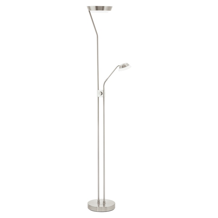 Lampadar EGLO Sarrione 93713, LED, 17.28W, 2.88W, 4.5W, Nichel satinat