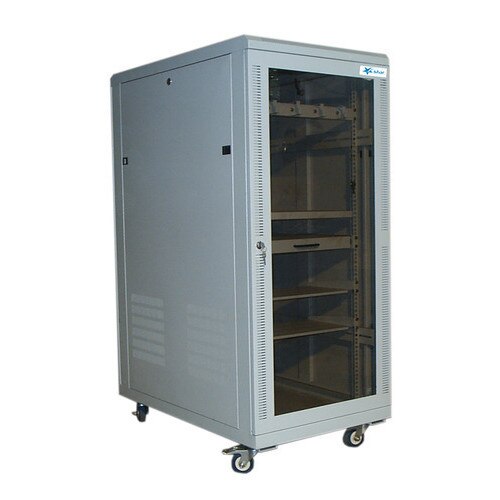 Dulap cu usa de sticla complet asamblat , Netrack , 22U/600x800mm , gri