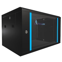 Dulap rack 19", EXTRALINK Cabinete metalice, 6U 600x450, montare pe perete, cadru autoasamblabil, panouri laterale detasabile, pentru switch-uri server UPS, negru
