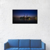 tablou canvas orasul din zare lac reflexie apa 40 x 70 cm imagen 11_0_
0