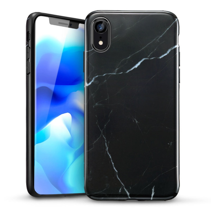 Carcasa ESR Marble iPhone XR, Black