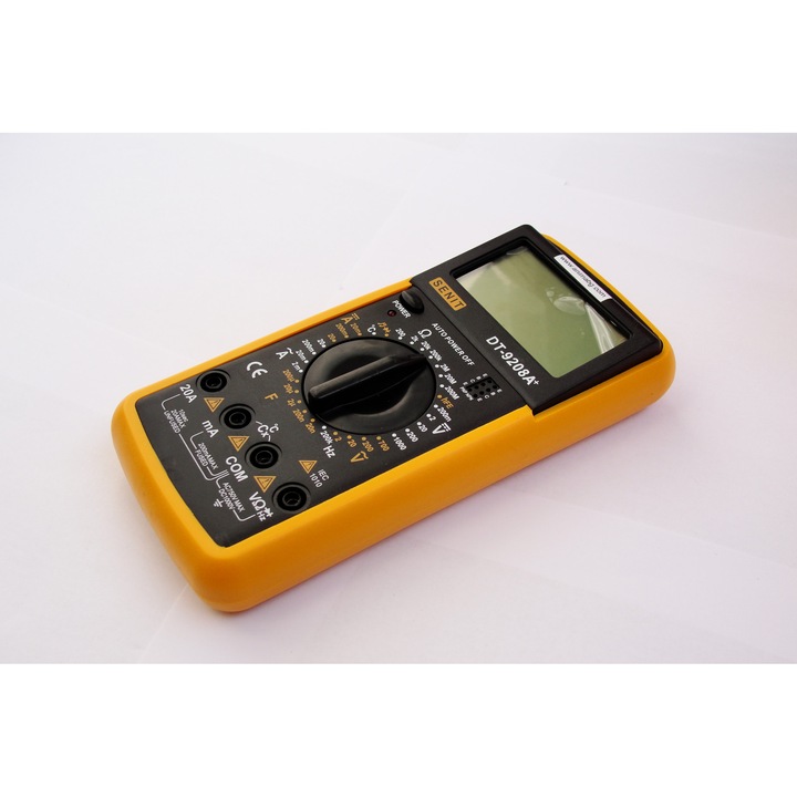 Multimetru digital DT-9208A, Negru/Galben