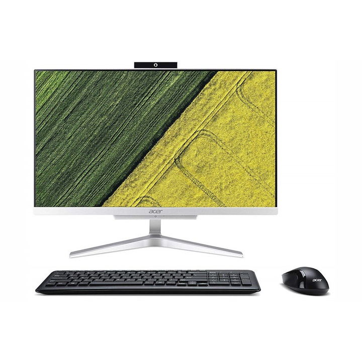 All in one PC Acer Aspire C22-865 AIO, DQ.BBREX.001, Intel Core i3-8130U 2.20 GHz up to 3.40 GHz 4MB cache, Intel UHD Graphics 620, 8GB 2133MHz DDR4, Бял EoL