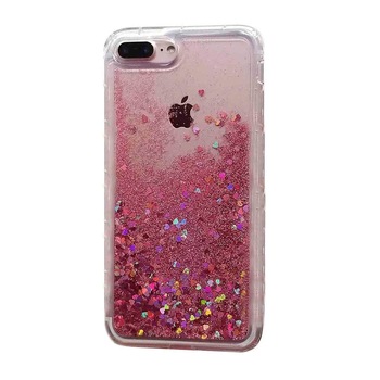 Husa de telefon cu apa si sclipici, lichid si glitter, pentru iPhone 6 6S 7 8 (4.7