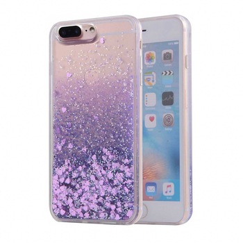 Husa de telefon cu apa si sclipici, lichid si glitter, pentru iPhone 6 6S 7 8 (4.7