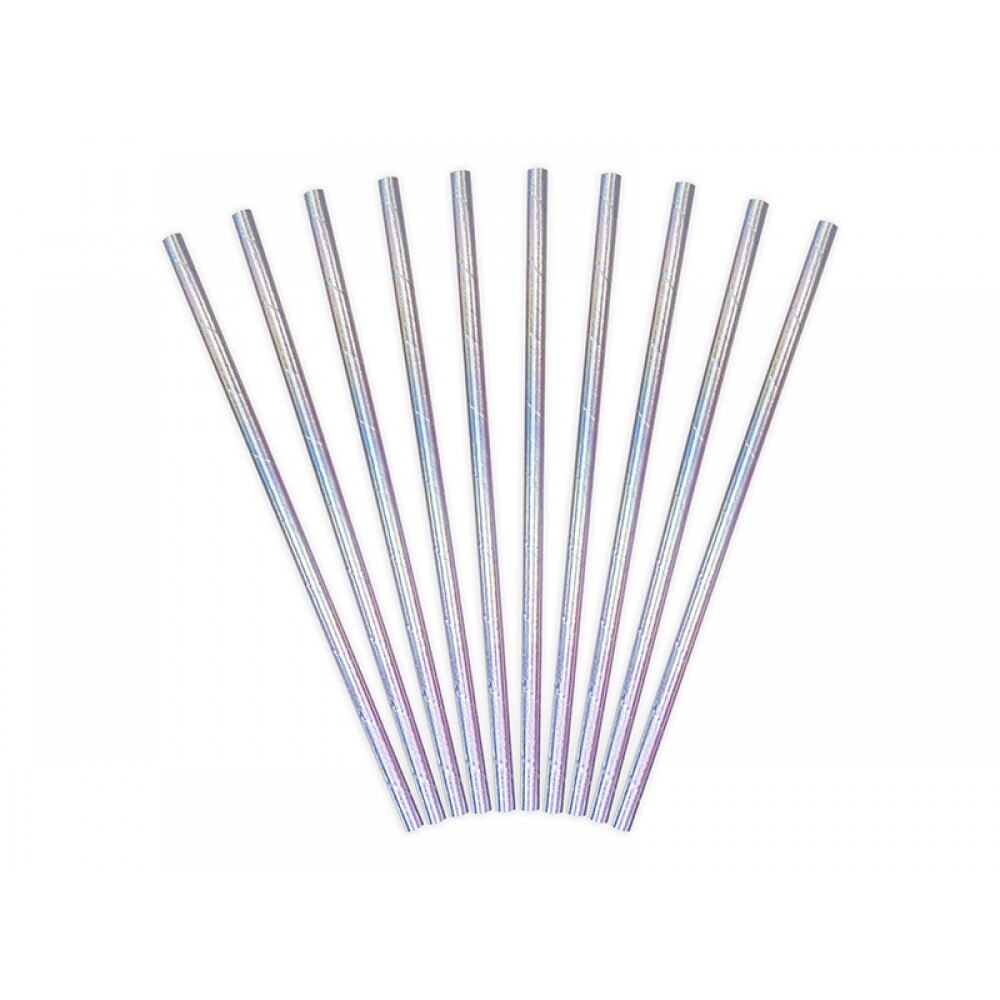 Paie din hartie, Iridiscent, 19,5 cm, 10buc/set