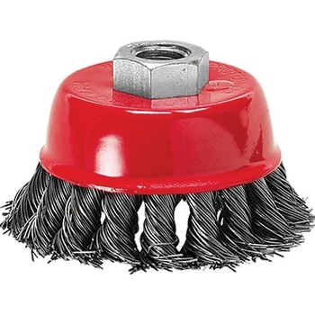 Perie pentru polizor unghiular, 75 mm, M14, cupa, sarma rasucita din otel, MTX Perie pentru polizor unghiular, 75 mm, M14, cupa, sarma rasucita din otel, MTX