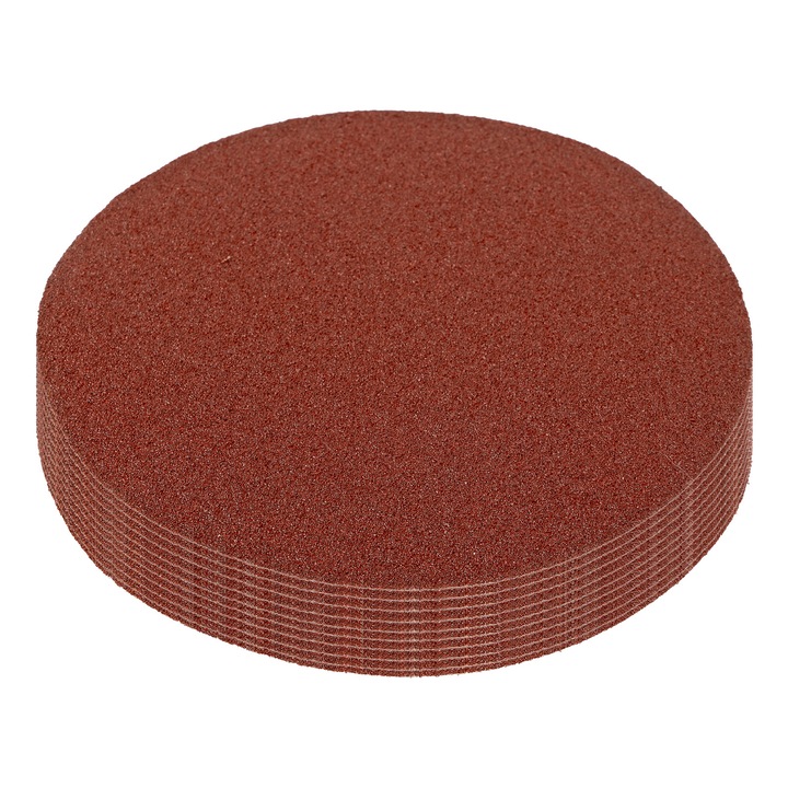 Set 10 buc disc abraziv pentru masina de slefuit, P 80, 125 mm, MTX