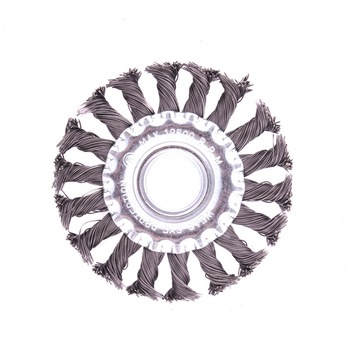 Perie pentru polizor unghiular, 100 mm, D interior 22 mm, plata, sarma rasucita din otel, MTX Perie pentru polizor unghiular, 100 mm, D interior 22 mm, plata, sarma rasucita din otel, MTX