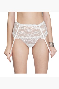 Portjartier dantela AMI alb, BLD by Exclusive Portjartier dantela AMI alb, BLD by Exclusive