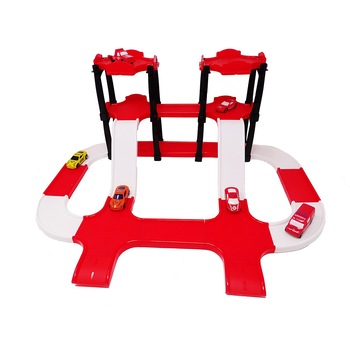 Jucarie Pista de masini si statie de parcare pentru pompieri Jucarie Pista de masini si statie de parcare pentru pompieri