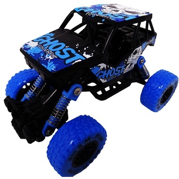 Masinuta de Teren Metalica Model Graffiti, albastra Masinuta de Teren Metalica Model Graffiti, albastra