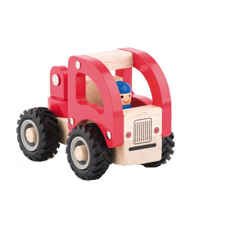 Masinuta de pompieri de jucarie Woodyland din lemn