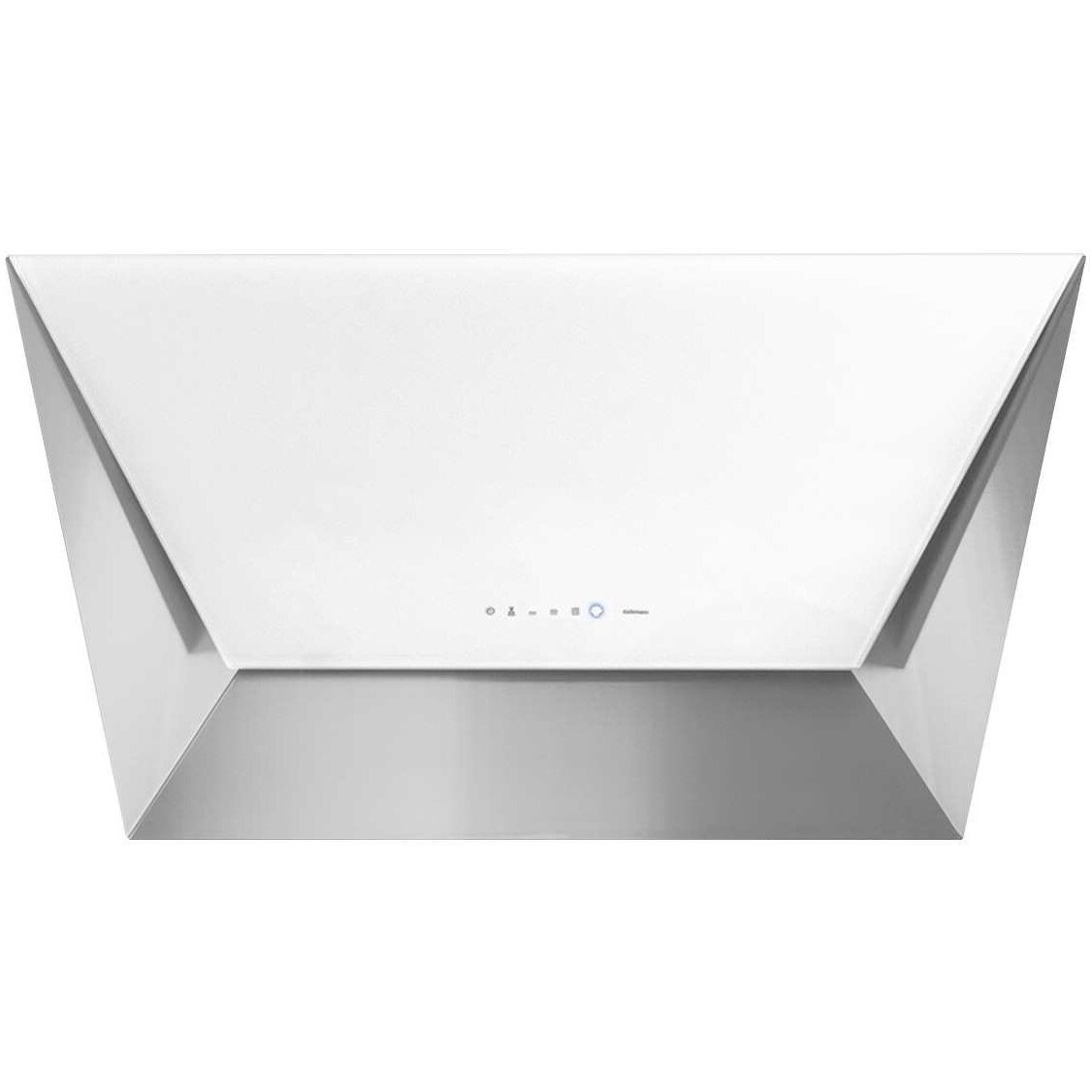 Hota de perete FALMEC PRISMA L=85 cm, 800 mc/h, Sticla de culoare alba, Iluminare LED