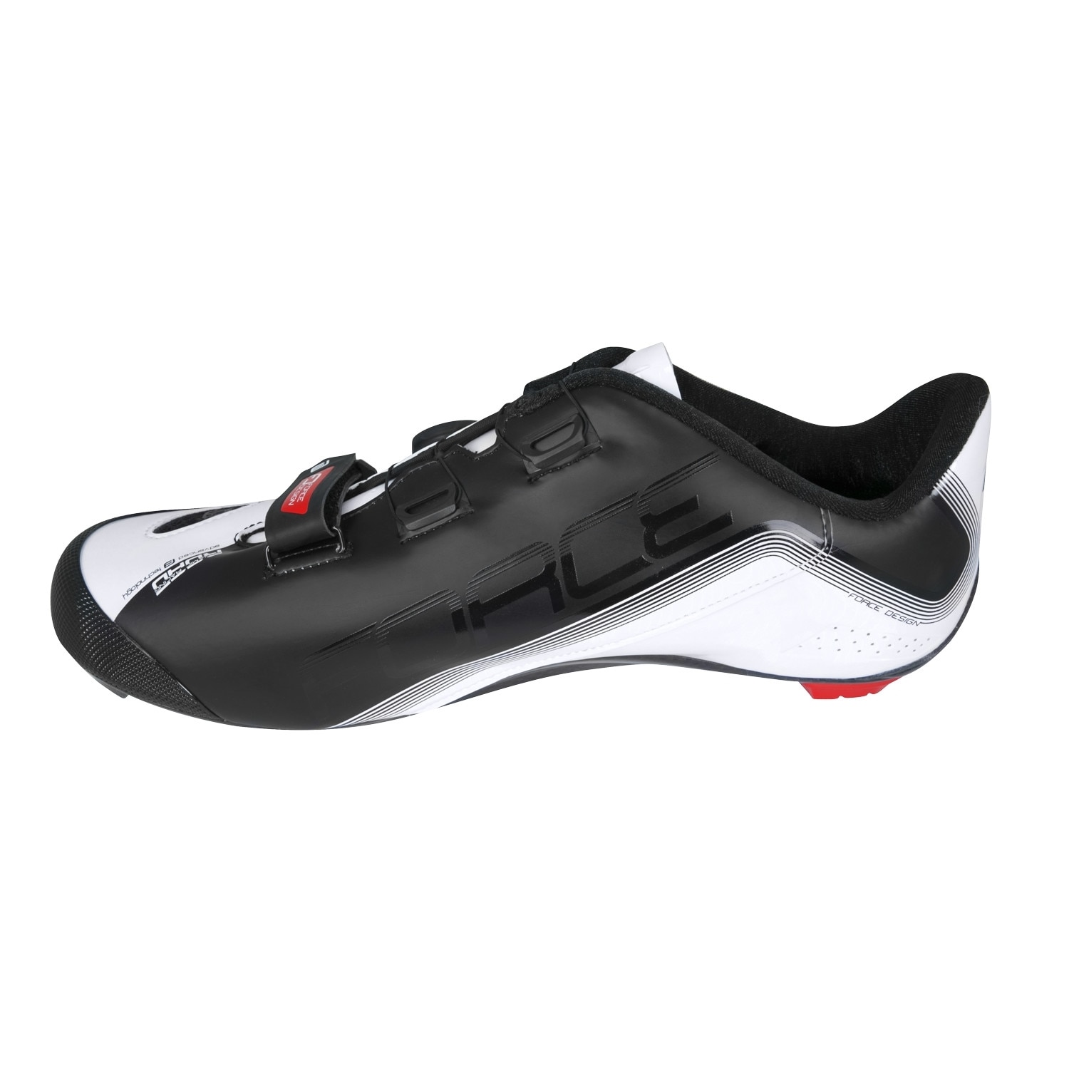 Pantofi Force Road Light Carbon, Alb/Negru