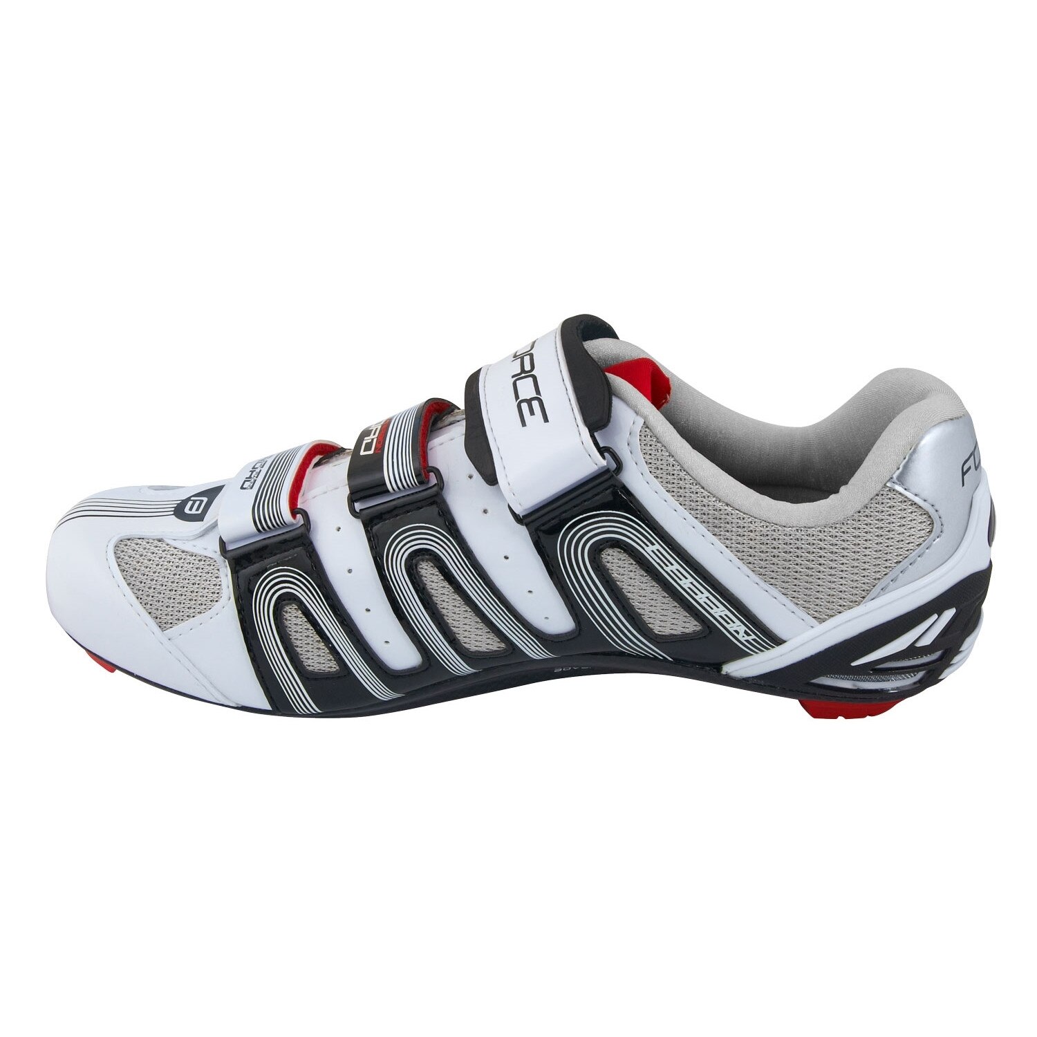 Pantofi Force Road Carbon, Negru/Alb