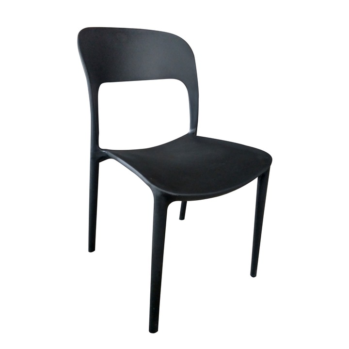 Scaun Plain, Polipropilena, Negru