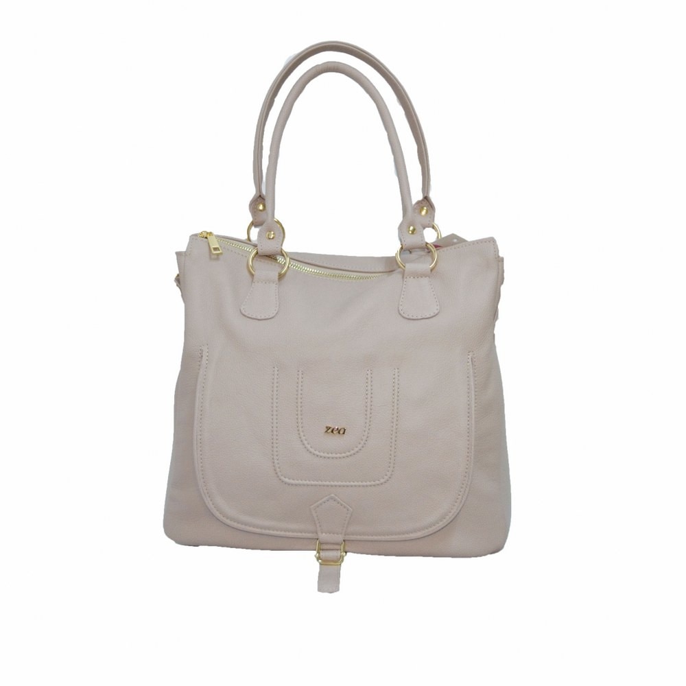 Geanta dama,Zea,piele naturala,bej nude